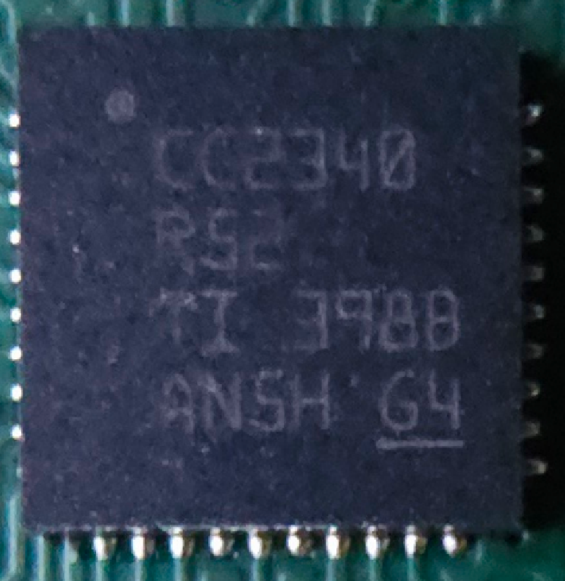 Close-up image of the MCU on the board.